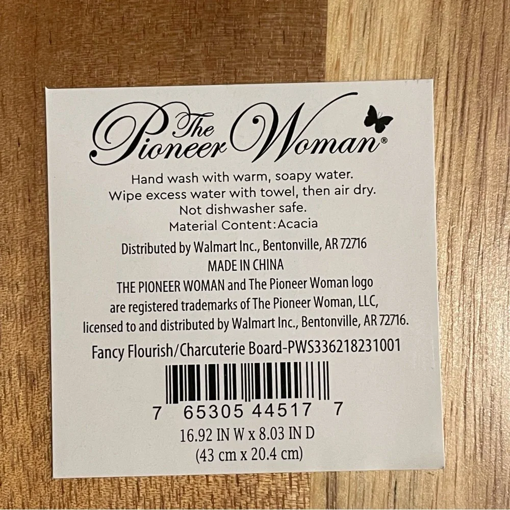 ACACIA Wooden Charcuterie Cutting Board by PIONEER WOMAN Blue - Picture 8 of 8